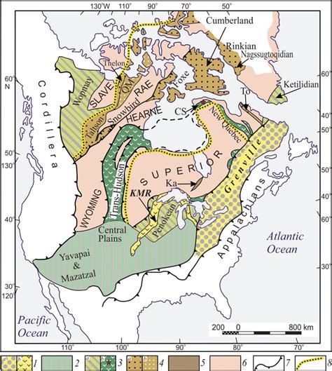 -4.1. Archean cratons and Proterozoic orogens of the North American ...