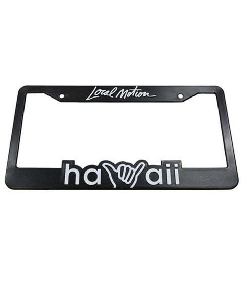 Local Motion "Shaka Hawaii" Black License Plate Frame | Hawaiian wear, Surf outfit, License ...