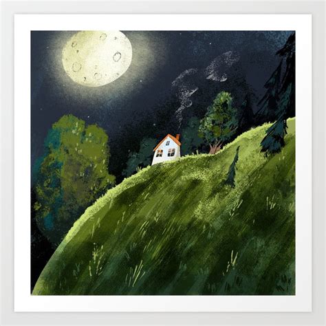 House on the hill Art Print by darianokso | Society6