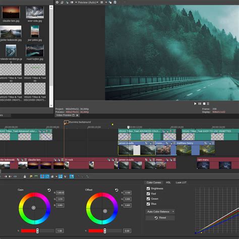 Magix Vegas Pro Suite, Video editing - REFLEXION-ARTS