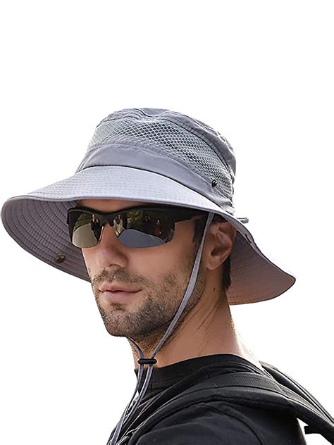 Wassery Mens Summer Sun Hat Bucket Fishing Hiking Cap Wide Brim UV Protection Hat - Walmart.com