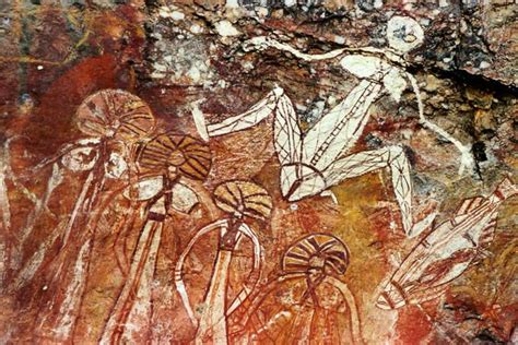 STORY. Aboriginal rock art painting at Anbangbang Gallery, Nourlangie Rock. | Prehistoric cave ...