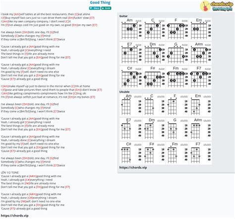 Chord: Good Thing - tab, song lyric, sheet, guitar, ukulele | chords.vip