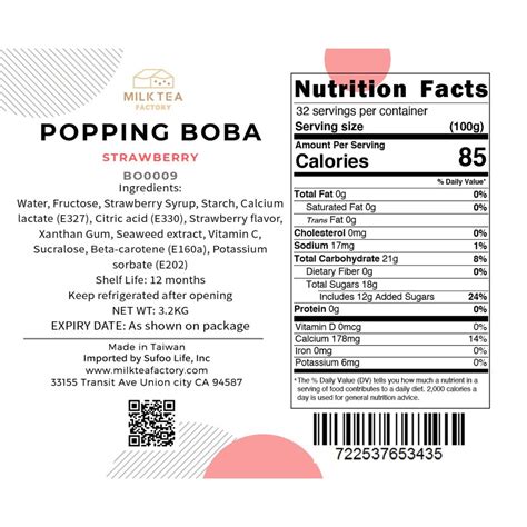 Popping Boba Strawberry Flavor - BO0009 - Milk Tea Factory