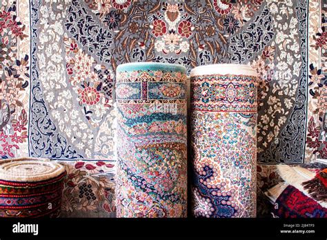 Persian rugs in various colors Stock Photo - Alamy