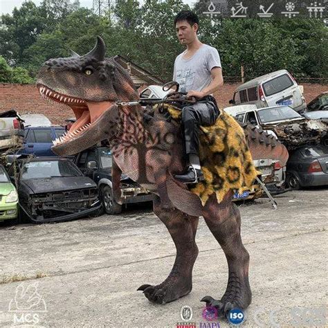 Realistic Ride On Carnotaurus Costume Dino Rider Stilts Suit-DCCA101