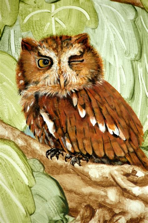 Winking Owl Art Print - Etsy