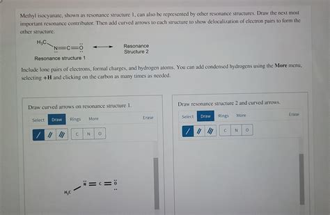 Solved Methyl isocyanate, shown as resonance structure 1, | Chegg.com