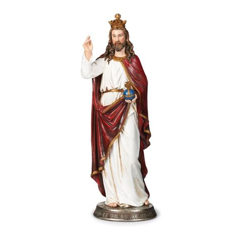 Catholic Statuary | Christ the King, Standing 14.25 Inch | Leaflet Missal