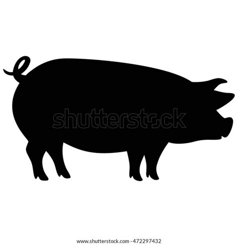 Pig Silhouette Stock Vector (Royalty Free) 472297432