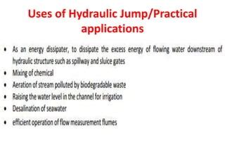 application of hydraulic jump - Yvonne Slater