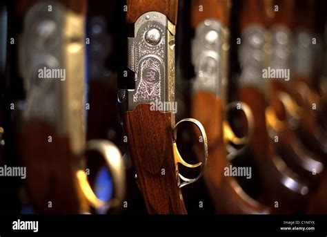 Italy, Gardone Val Trompia, Beretta factory, luxury hunting rifles ...