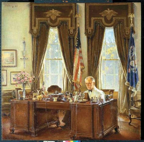 Franklin D. Roosevelt at his desk in the Oval Office - White House ...