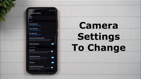 Camera Settings You SHOULD Change On Your Samsung - YouTube