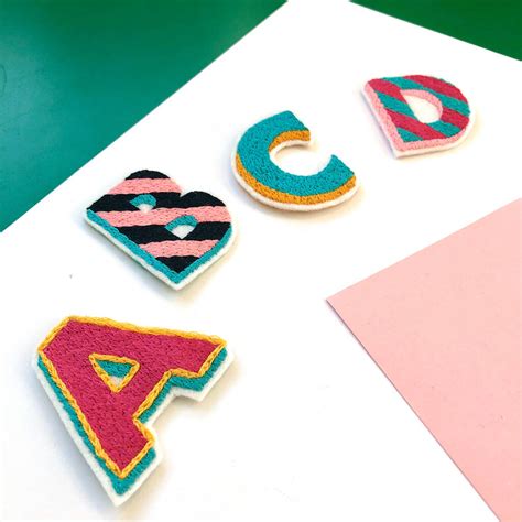 Initial Letter Patch Embroidery Kit By Modern Floss ...