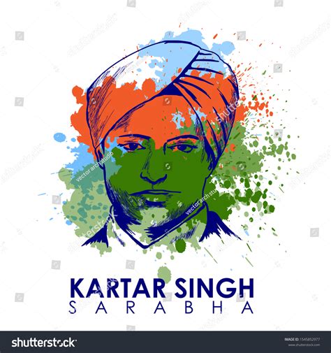 Sketch Shaheed Kartar Singh Sarabha Stock Vector (Royalty Free ...