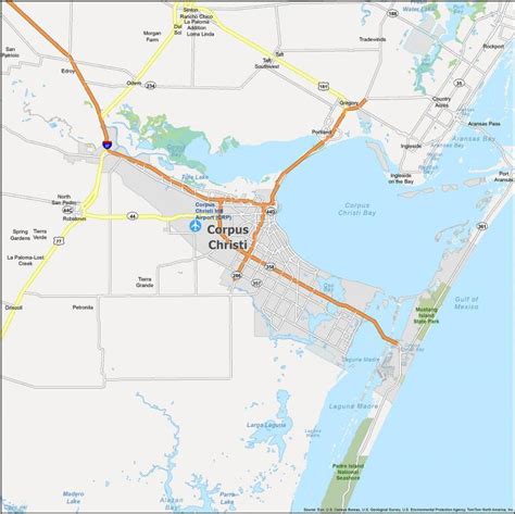 Corpus Christi Map, Texas - GIS Geography