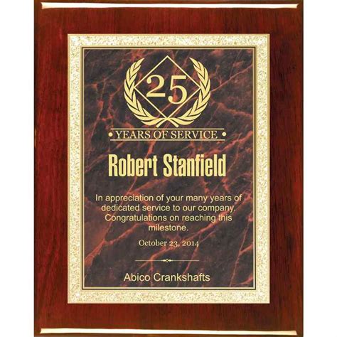 Years of Service Plaque - Classic Achievements, Inc