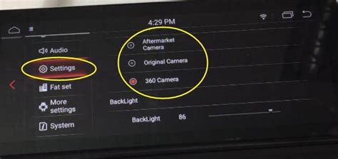 How to make the settings for backup camera? - HIFIMAX