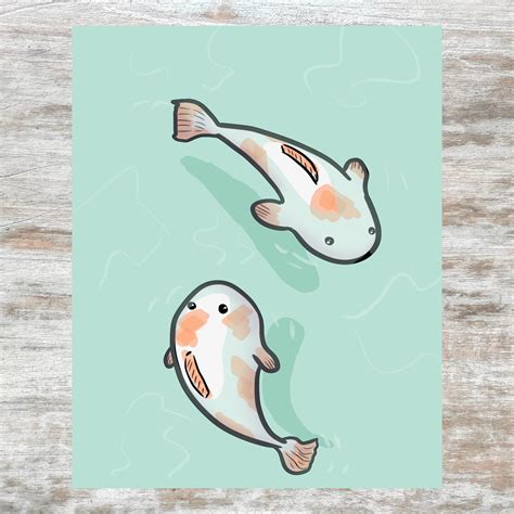 Kawai Koi Fish - Koi Fish - Koi Fish Swimming - Cute Koi Fish - Cute Fishes - Fishes - Kawaii ...