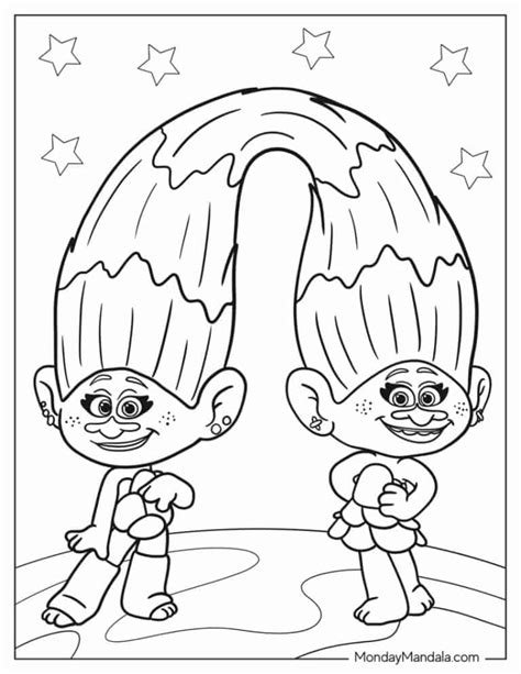 Trolls Satin And Chenille Coloring Pages Coloring Pages