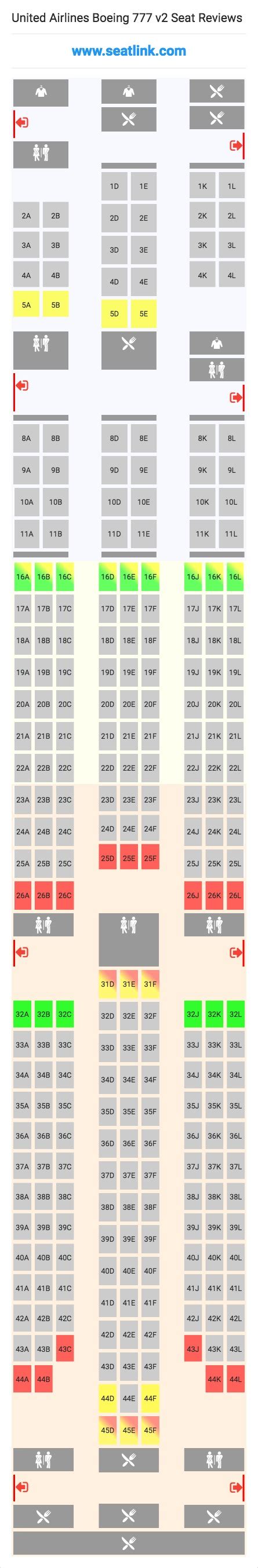 United Boeing 777 Seat Map