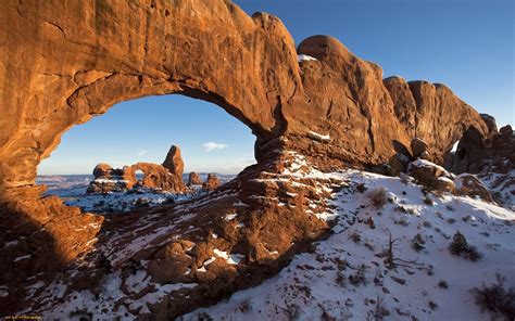 landscape, Rock Formation, Arch, Snow, Utah Wallpapers HD / Desktop and Mobile Backgrounds