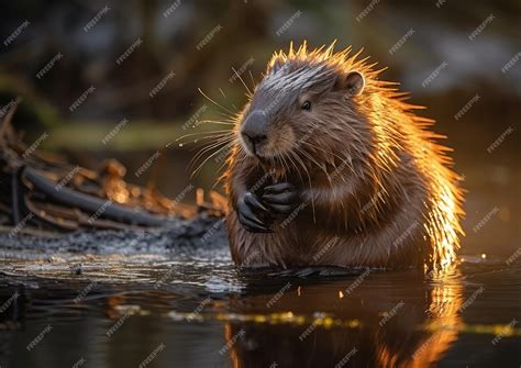 Premium AI Image | Beavers are the secondlargest living rodents