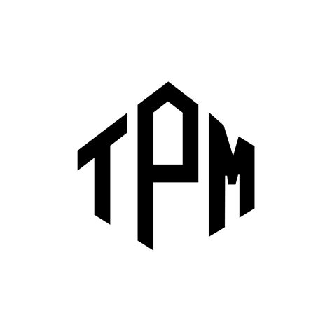 TPM letter logo design with polygon shape. TPM polygon and cube shape ...