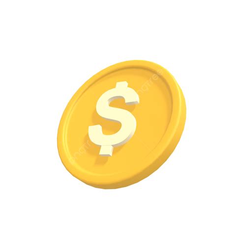 Coin Gold 3d Images, 3d Dollar Gold Coins Money, 3d Coin, 3d Dollar Coin, Gold Coin PNG Image ...