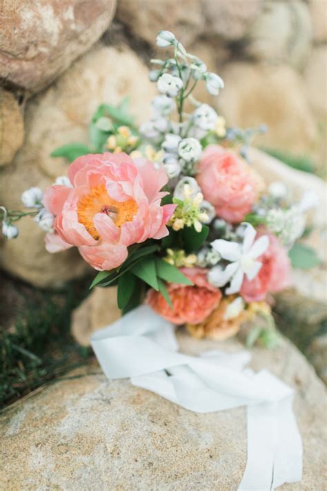 Bouquet with Coral Peonies - Elizabeth Anne Designs: The Wedding Blog