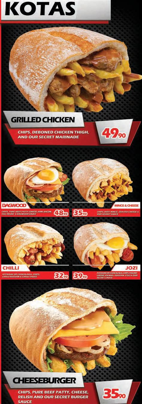 Kota Joe Menu, Menu for Kota Joe, Marshalltown, Inner City - Zomato SA