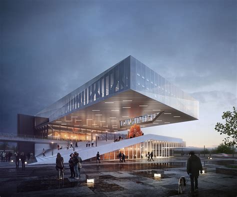 Image result for Plassen Cultural Center | 3XN Architects Cantilever Architecture, Cultural ...