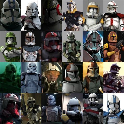 Every Clone Commander : r/StarWars