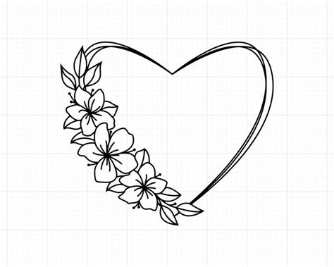 Floral Heart Border Svg - 1373+ SVG Design FIle - Free SGV Maker