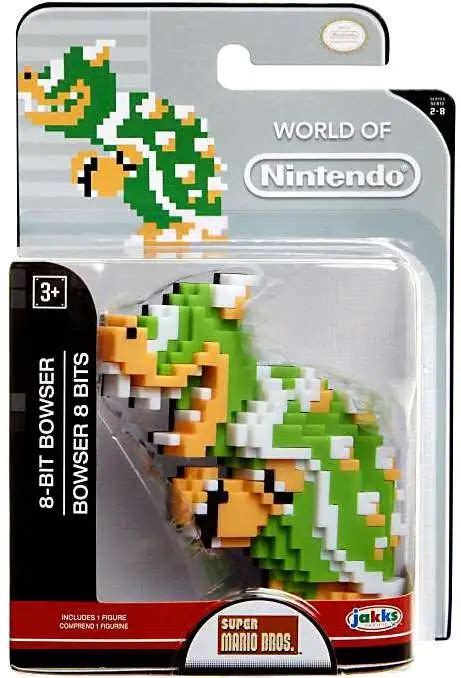 World of Nintendo Super Mario 8-Bit Bowser 2.5 Mini Figure Jakks ...