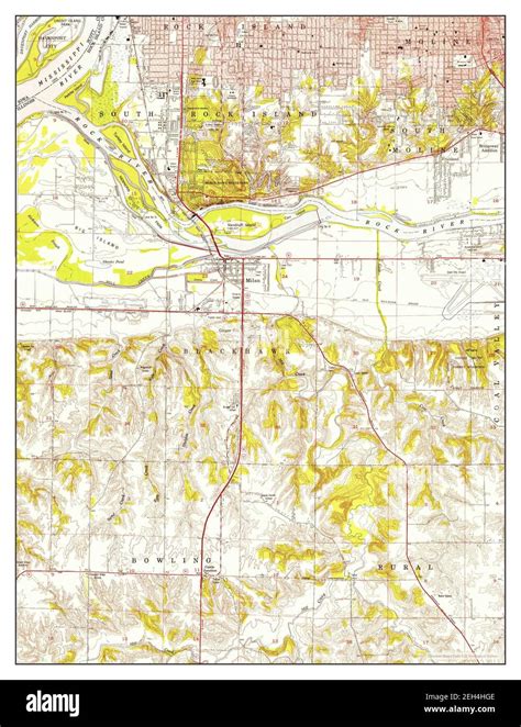 Milan, Illinois, map 1953, 1:24000, United States of America by Timeless Maps, data U.S ...