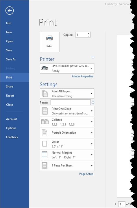 Printing Odd or Even Pages (Microsoft Word)