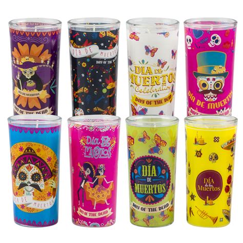 Wholesale Dia de los Muertos Candle- 4oz- Assorted Designs