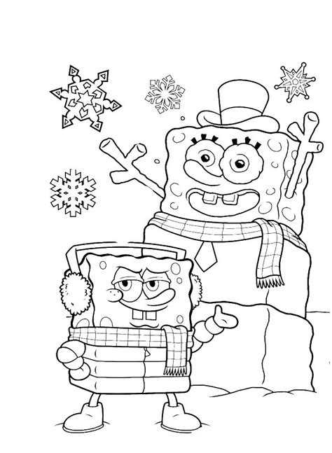 Spongebob And Patrick Christmas Coloring Pages at GetColorings.com | Free printable colorings ...