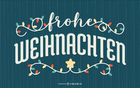 Merry Christmas German Quote Banner Vector Download