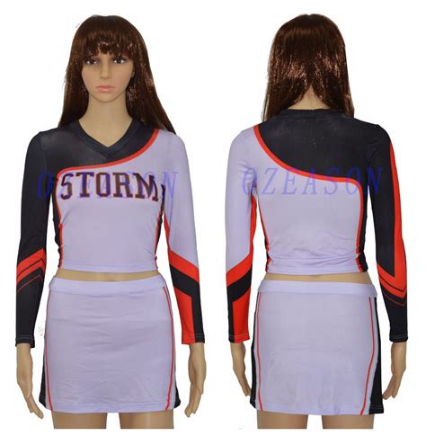 Latest Design Custom Long Sleeve Cheerleading Uniforms Made In China ...