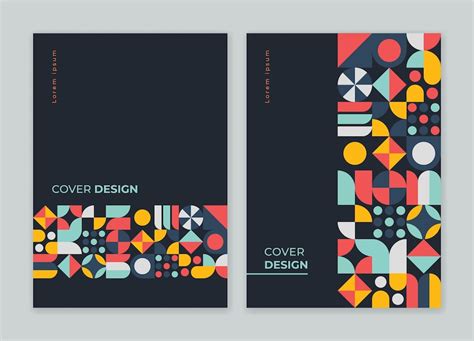 Premium Vector | Geometric book cover design template