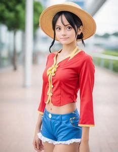 Luffy Cosplay Woman. Face Swap. Insert Your Face ID:1011835