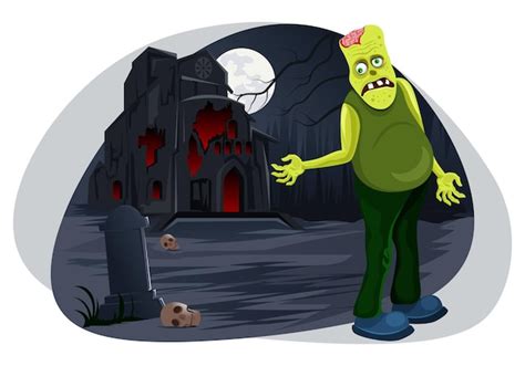 Premium Vector | Man with zombie costume walking