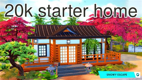 MINI MOUNT KOMOREBI ~ Sims 4 Starter Home Speed Build (Base Game + Snowy Escape) No CC - YouTube