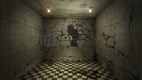 The interior design of horror and creepy damage empty room., 3D rendering. by anotestocker ...