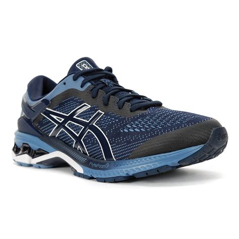 ASICS Men's Gel-Kayano 26 (Extra Wide) Midnight/Grey Floss Running Shoes 1011A536.400 - WOOKI.COM