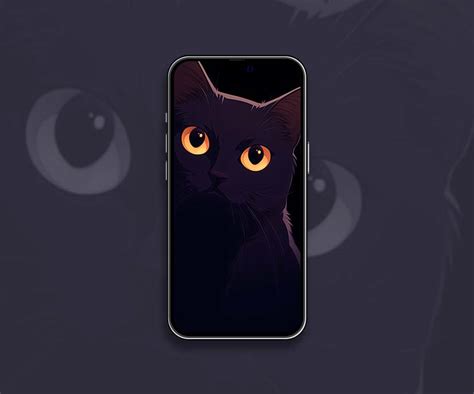 Black Cat Glowing Eyes Wallpapers - Cool Animal Wallpaper iPhone