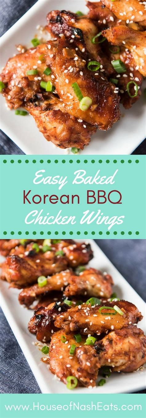 Oven Baked Korean BBQ Chicken Wings | Recipe | Korean bbq chicken, Chicken wings, Bbq chicken wings